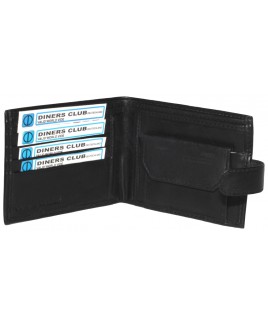 Sheep Nappa RFID Proof Notecase with Coin Pocket and Tab Fastening
